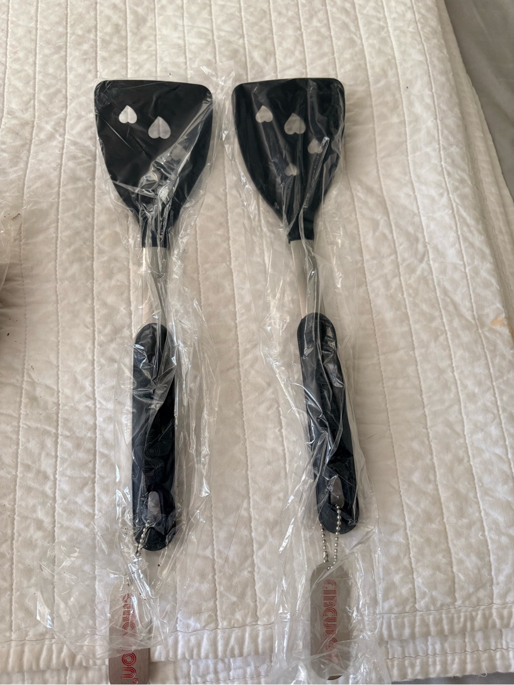 Circulon Nylon Spatula Flipper Non Scratch Turner Black Hearts Plastic Handle